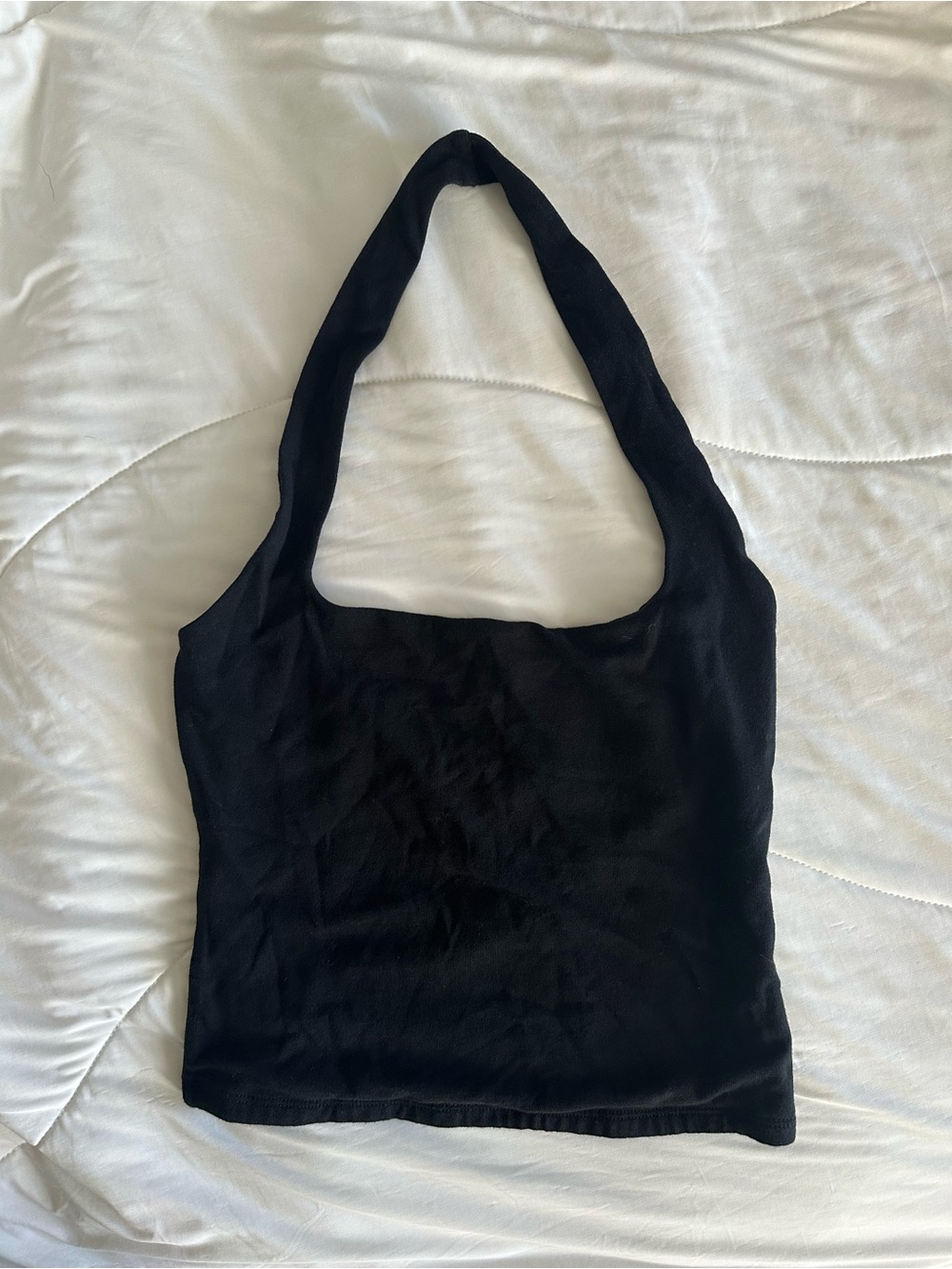 Garage Black Halter Crop Top